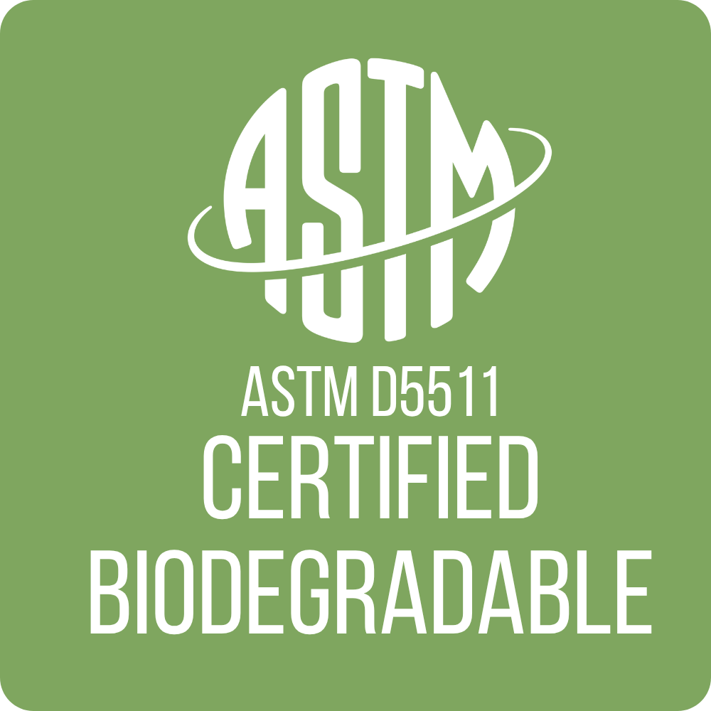 ASTM Certified biodegradable product logo - Wesflor flower wholesale