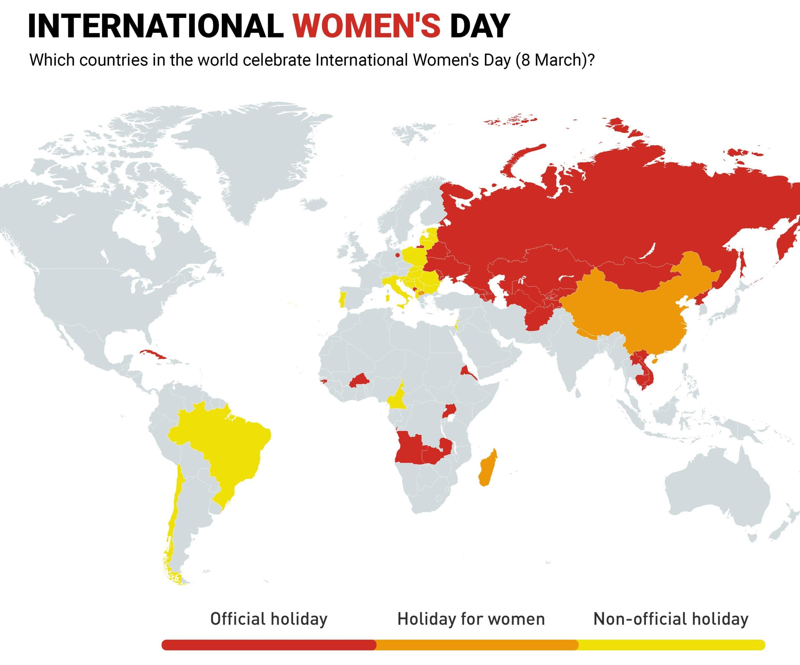 International Womens Day world map