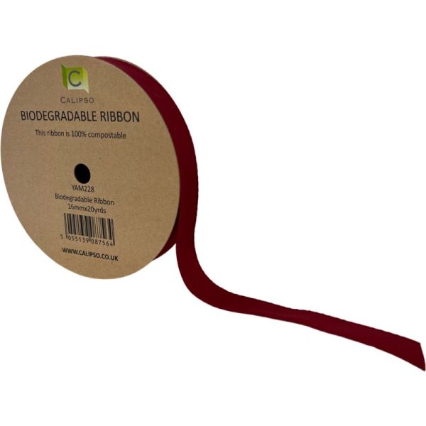 Burgundy Biodegradable ribbon - Westflor Florist Sundries