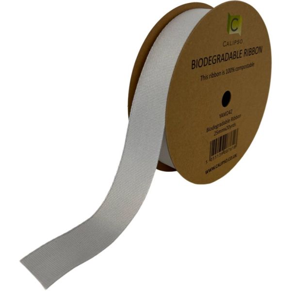 Grey Biodegradable ribbon - Westflor Florist Sundries