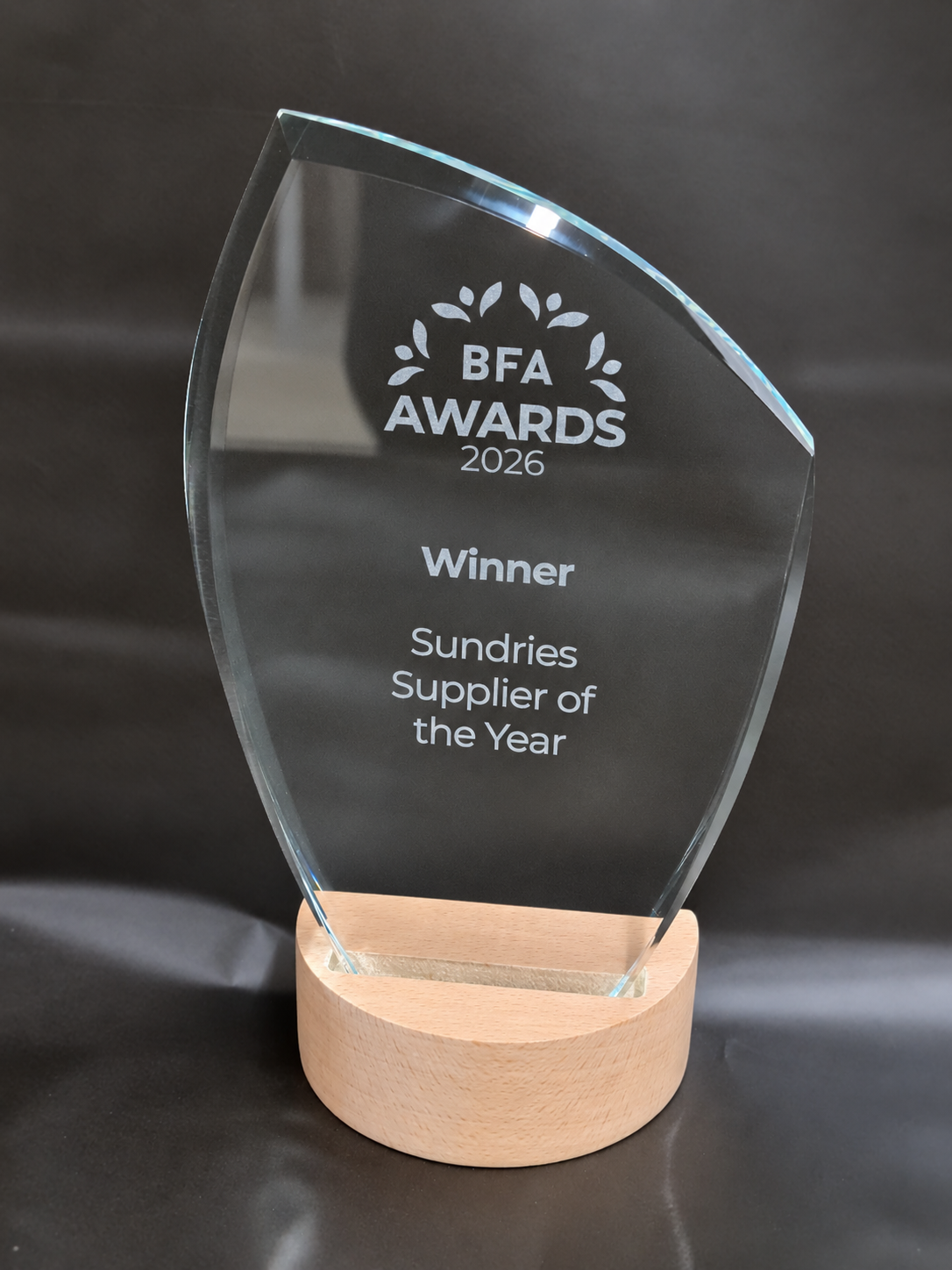 BFA Awards Sundries Supplier Trophy